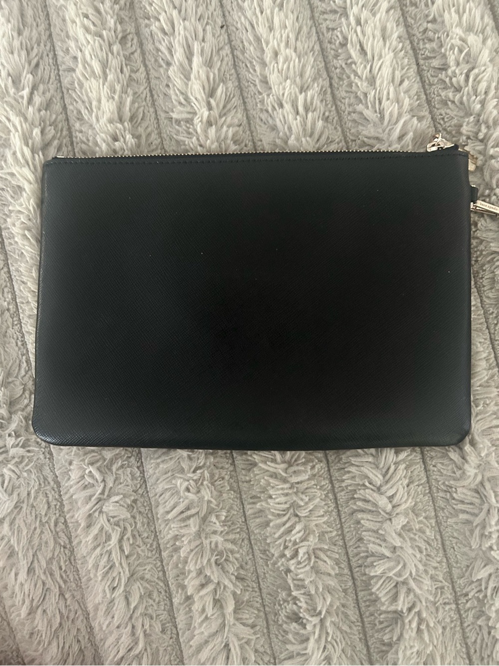 Kate Spade New York Bunny Martini Novelty Black Saffiano Leather Wristlet Clutch - Picture 4 of 5